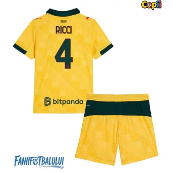 AC Milan Samuele Ricci #4 Echipament de Fotbal Replică 2025-26 Copii Treilea (+ Șorturi)